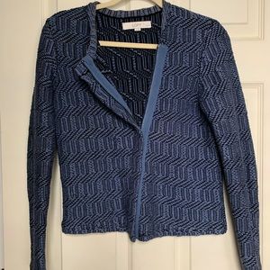 Anne Taylor Loft blue knit sweater/jacket
